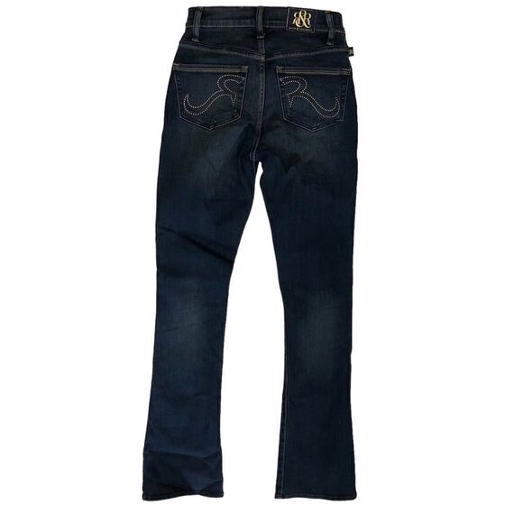 Rock & Republic Dark Blue Denim Kendra Curvy Low Rise Women’s Jeans - Picture 7 of 16